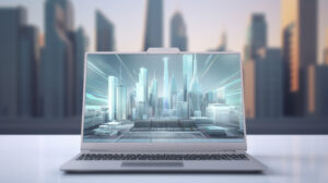 High-tech laptop representing modern business technology in Dubai
