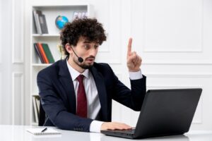 Customer buying Lenovo laptop from authorized distributor in Dubai showroom